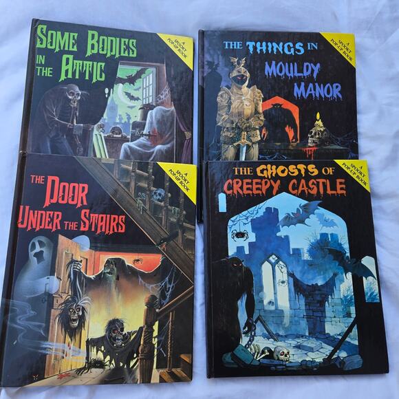 Vtg Spooky Pop-Up Books by Keith Moseley Set of 4 1980's-90's Set of 4 *read* - Picture 1 of 14